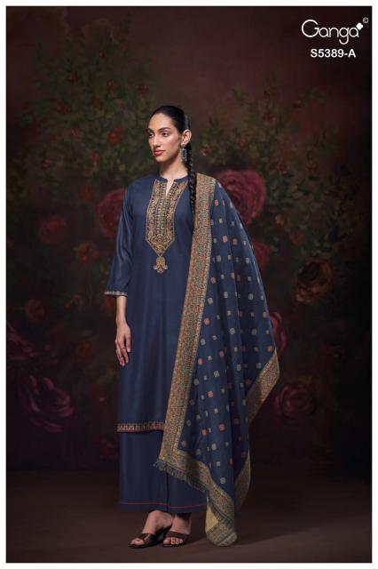 Ganga inezha 5389 wholesale dress material market in vadodara